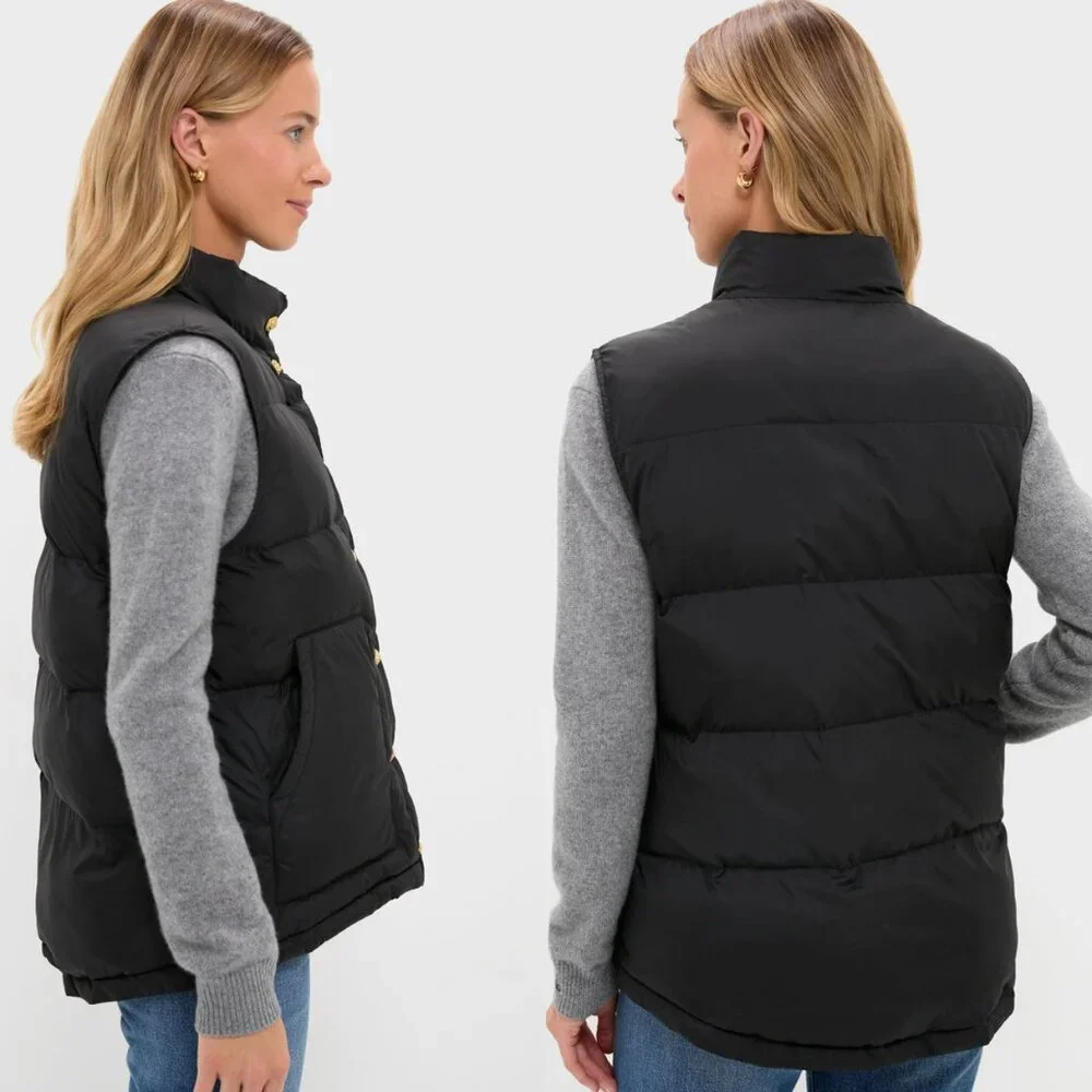 Tuckernuck Black Inez Puffer Vest Size M NWT – Quilted Sleeveless Vest - Picture 2 of 11